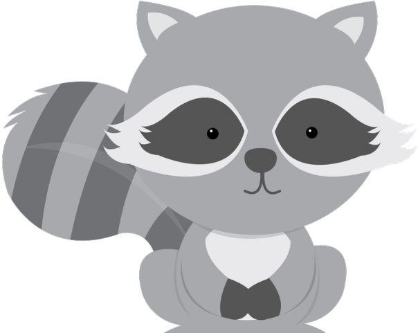 Raccoon Clipart Woodland Baby Fox - Raccoon Woodland Animal Clipart (640x480), Png Download