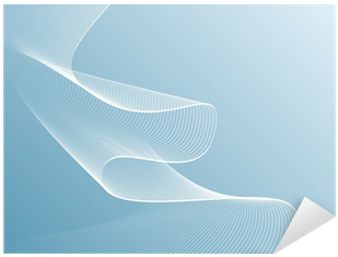 White Elegant Wave Shape Against A Light Blue Background - Construction Paper (400x400), Png Download