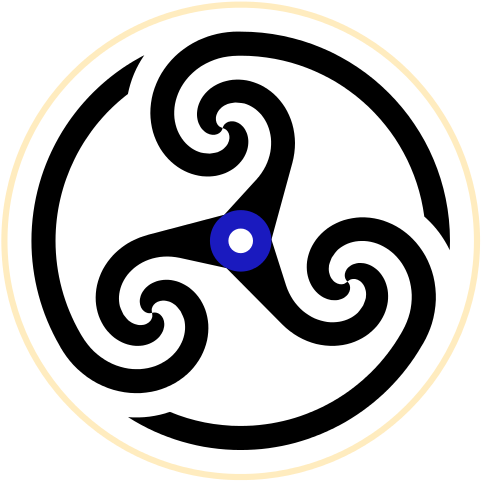 Triskelion - Celtic Triple Spiral Knot (500x499), Png Download