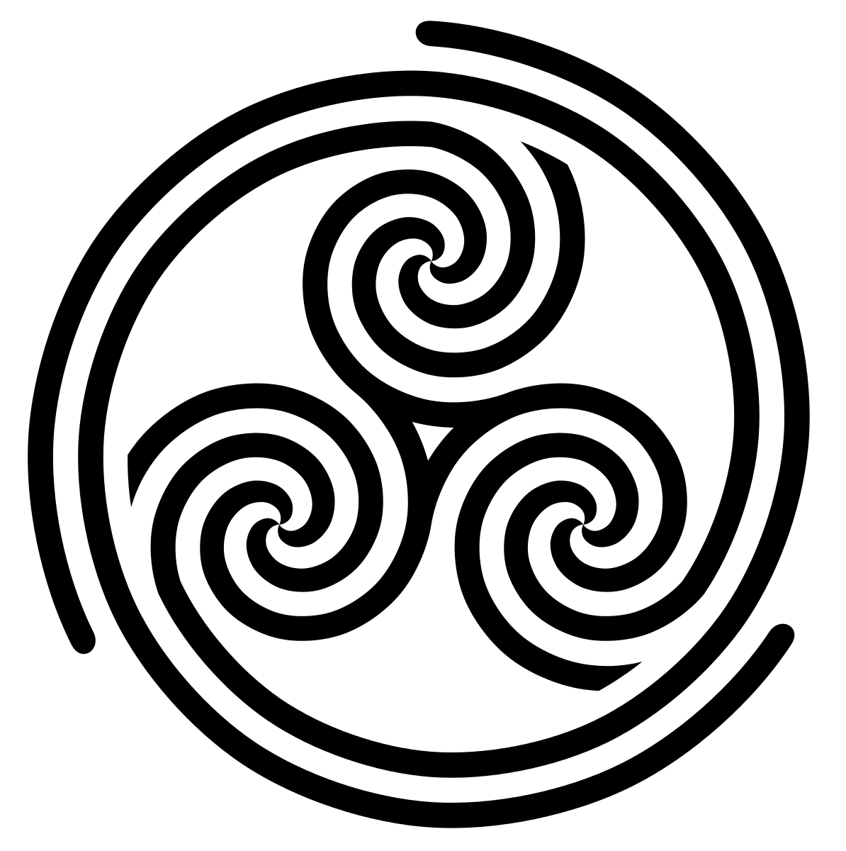 Triple Triple Spiral Triskelion - Triple Spiral (600x600), Png Download