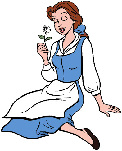 Belle In Field - Belle Disney (393x486), Png Download