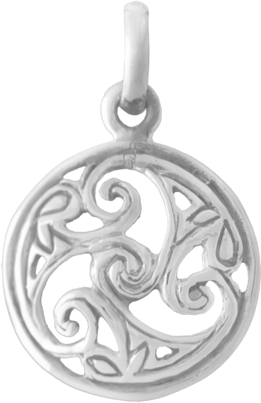 Celtic Triskelion Charm Or Pendant 9718a Fashion Silver - Triskelion (700x700), Png Download