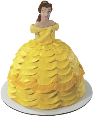Beauty And Beast Belle Cake (322x399), Png Download