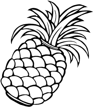 Icons Pineapple - Pineapple Grey Icon Png (356x368), Png Download