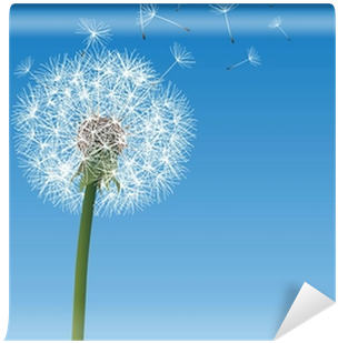 Vector Dandelion On Blue Wall Mural Pixers 174 We Live - Kilobyte (400x400), Png Download