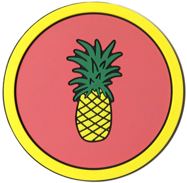 Now With White Details Instead Of Black - Pineapple (600x587), Png Download