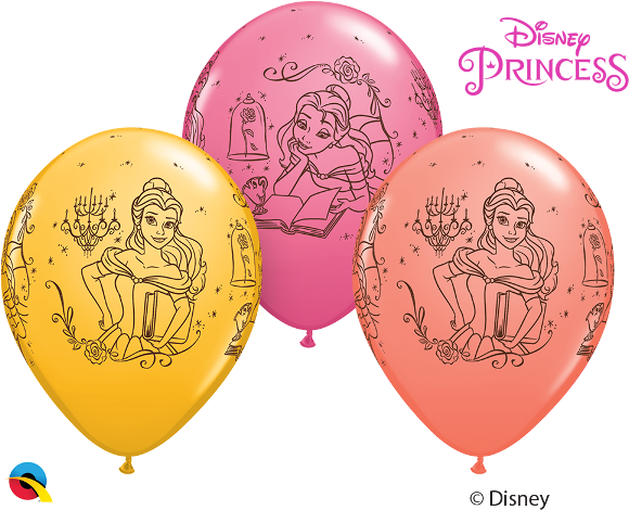 Disney Princess Belle - Beauty And The Beast Belle Party Balloons (600x480), Png Download