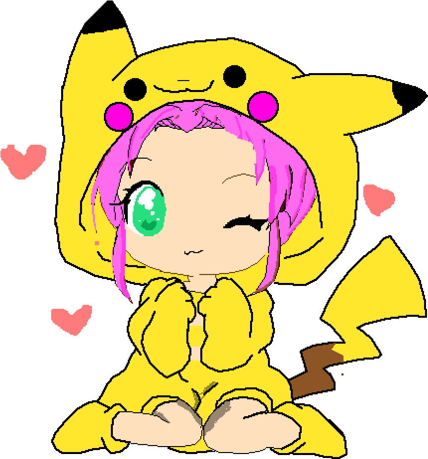 Sakura Haruno In Pikachu Hoody - Pikachu (1000x1000), Png Download