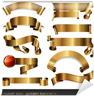 Set Of Luxurious Golden Vector-banners Wall Mural • - Banners (400x400), Png Download