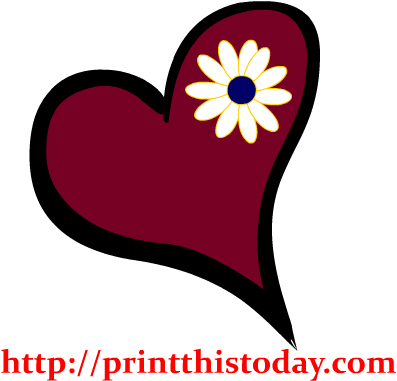Love Clipart Cute Heart - Heart And Flower Clipart (417x417), Png Download
