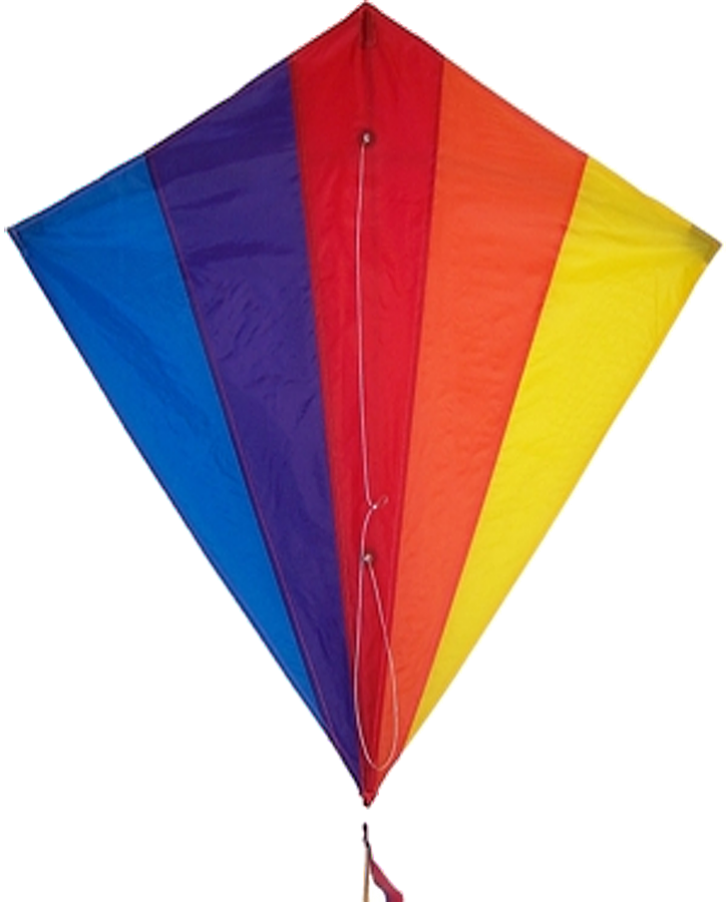 Rainbow Diamond Kite - Rainbow Kite (728x902), Png Download