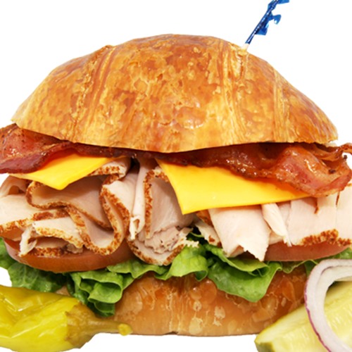 #67 Turkey Club With Bacon - Fast Food (500x500), Png Download