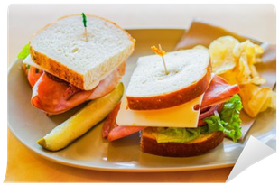 Club Sandwich With Ham And Cheese Wall Mural • Pixers® - Club Sandwich (400x400), Png Download