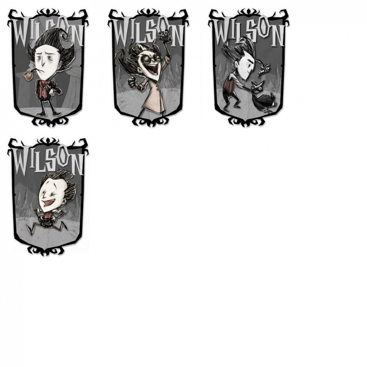 Wilson Portrait - Don T Starve Young Skins (750x750), Png Download