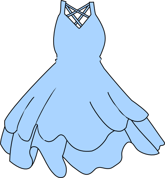 How To Set Use Light Blue Dress Svg Vector (552x595), Png Download