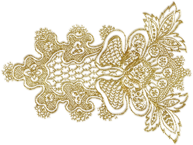 Gold Lace Cliparts - Lace (400x303), Png Download
