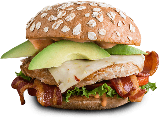 Turkey Burger Club - Cheeseburger (600x437), Png Download