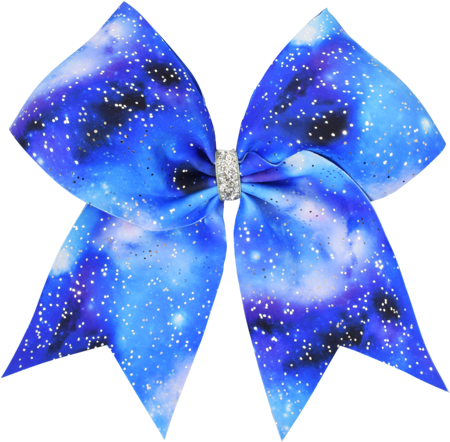 Blue Space I Love Cheer® Hair Bow (1000x1000), Png Download