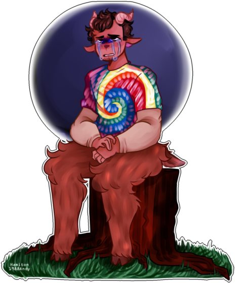 George Back At It Again Making Me Cry, This Time As - Grover The Lightning Thief Musical (500x561), Png Download