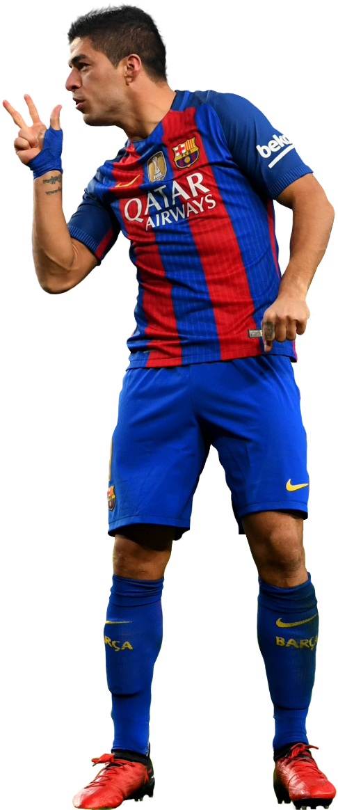 Luis Suarez - Barca Jersey Luis Suarez (486x1164), Png Download