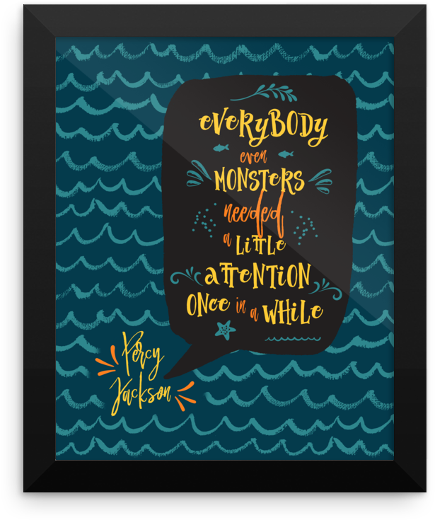 Percy Jackson Quote Art Print - Christmas Card (1000x1000), Png Download