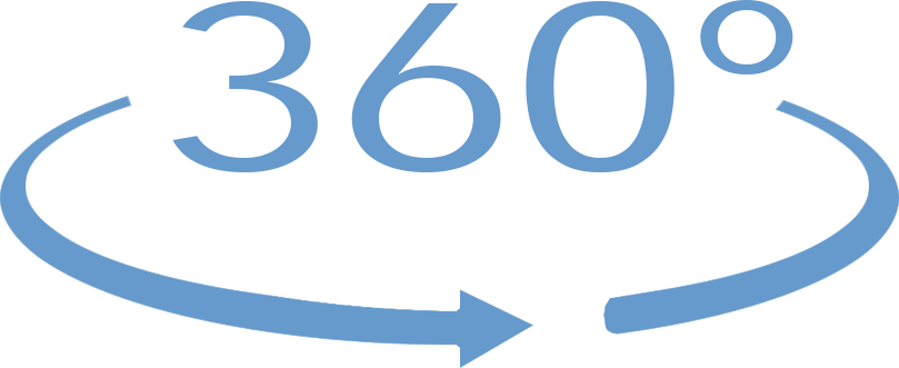 360 Icon-blue - Circle (809x331), Png Download