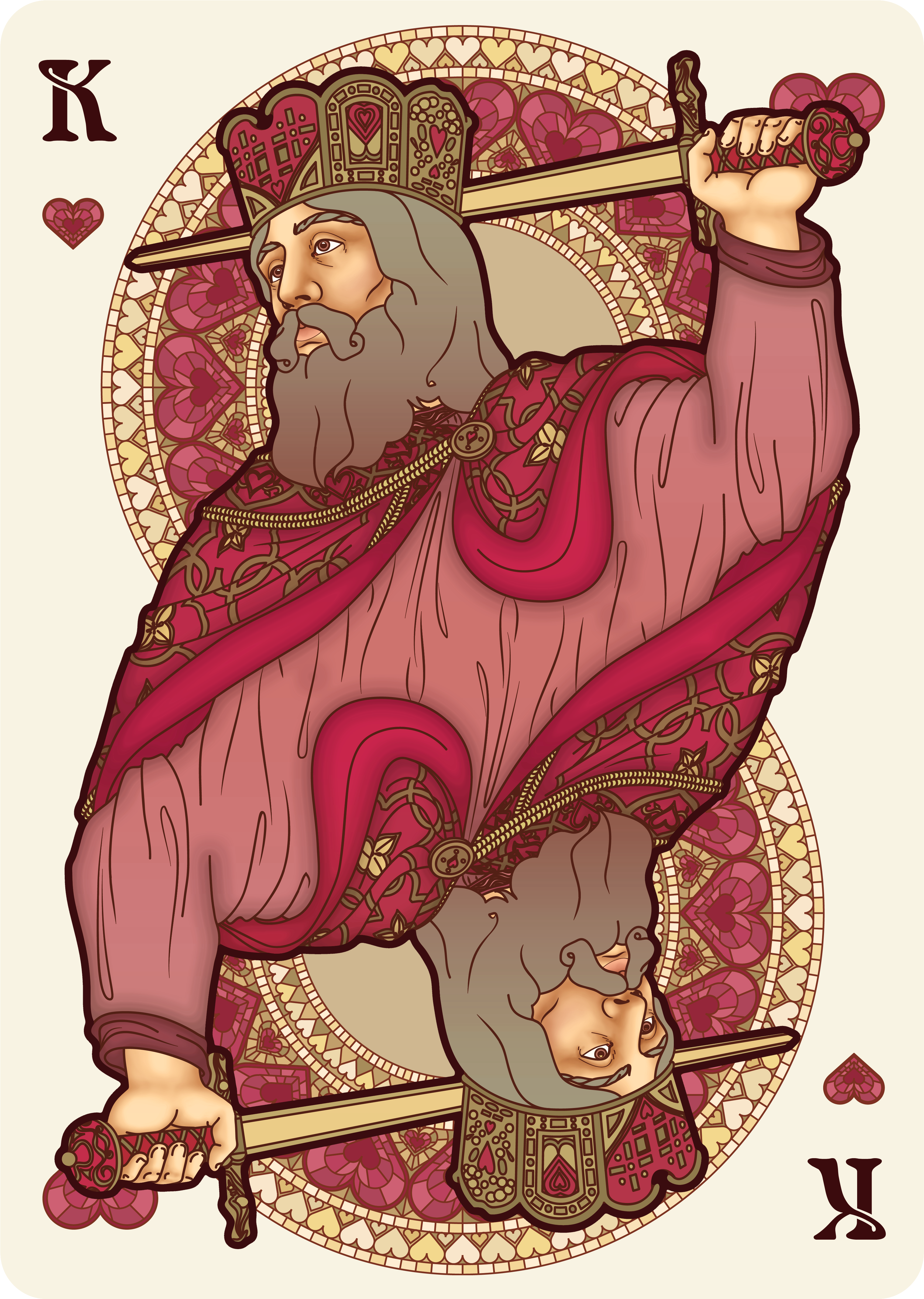 Nouveau Bourgogne, King Of - Playing Card (3776x5152), Png Download