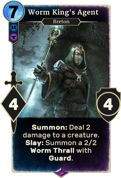 Worm King's Agent - Elder Scrolls Legends Tyr (409x663), Png Download