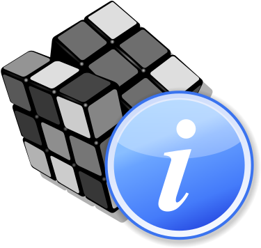 Color Blind Info Icon - Rubik's Cube (400x360), Png Download