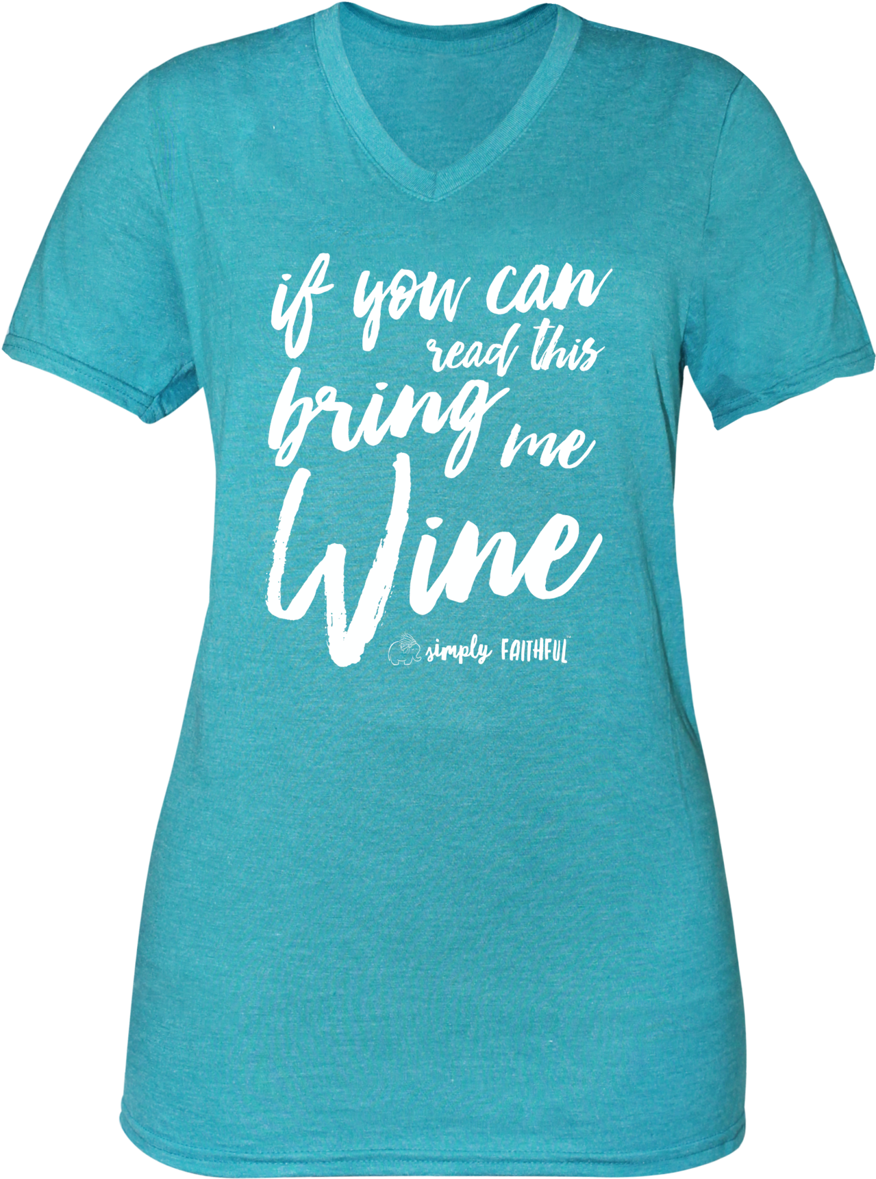 Simply Faithful Wine T-shirt - T-shirt (1400x1813), Png Download