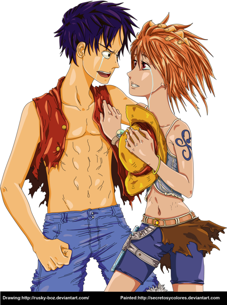 Luffy Fond D'écran Possibly Containing Animé Called - Hinh Anh Luffy Va Nami (763x1048), Png Download