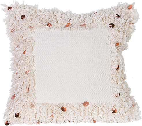 Boho Antique Gold Border Cushion (500x500), Png Download