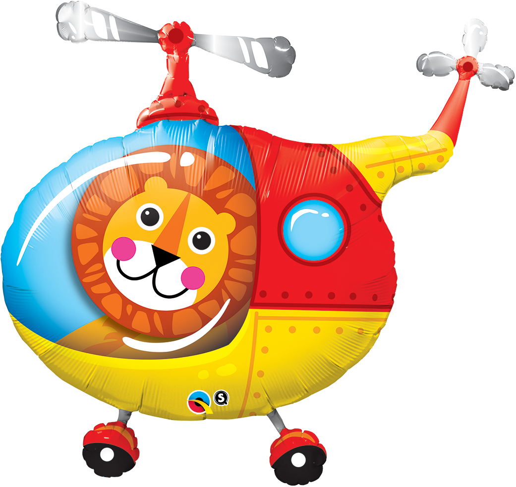 Helicopter Clipart Toy Car - Lion Helicopter (1041x983), Png Download