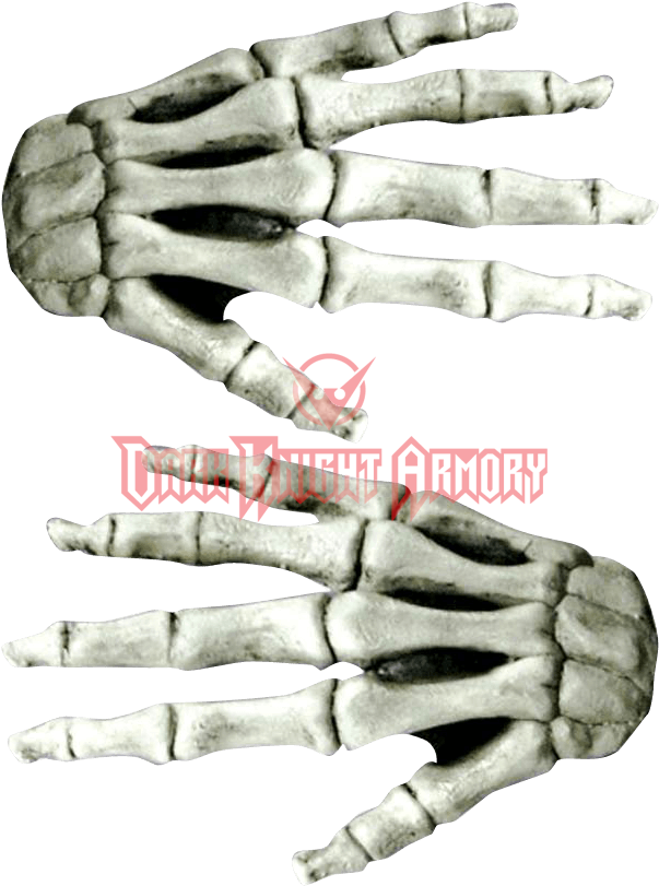 Large White Skeleton Costume Hands - Horror White Latex Skeleton Hands (827x827), Png Download