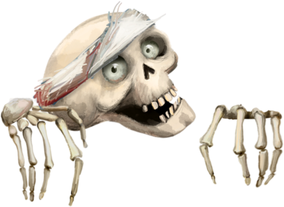 Skeleton Skull Hands Halloween Freetoedit - Skull (1046x1024), Png Download