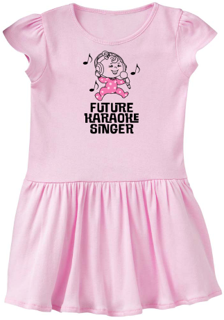 Cute Baby Girl Singing Quote Infant Dress With Future - Dress (480x480), Png Download
