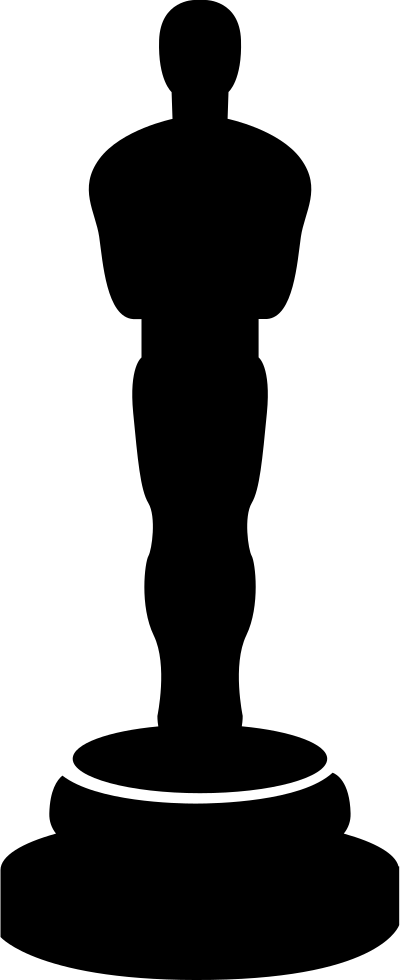 Oscars Comments - Oscar Black And White (400x980), Png Download