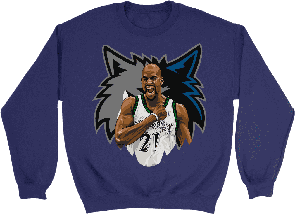 Crewneck Sweatshirt / Purple / S Kevin "the Big Ticket" - Fanmats Nba - Minnesota Timberwolves Doormat (1024x1024), Png Download