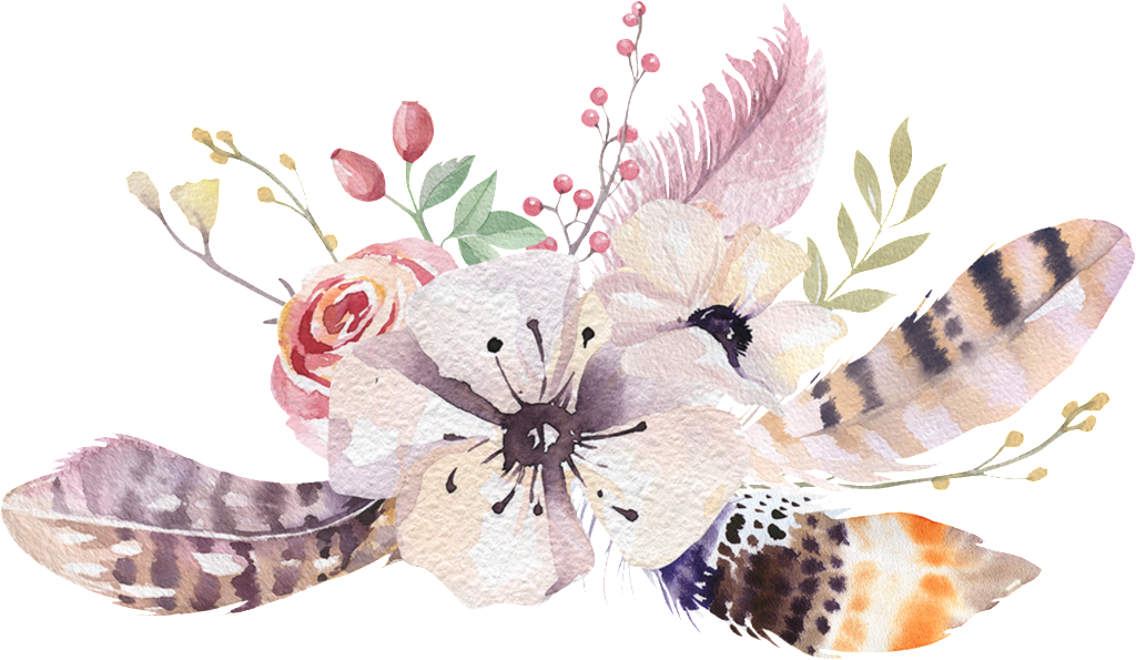 Transparente Ornamento Png Para Aves De Flores - Bohemian Png (1024x595), Png Download
