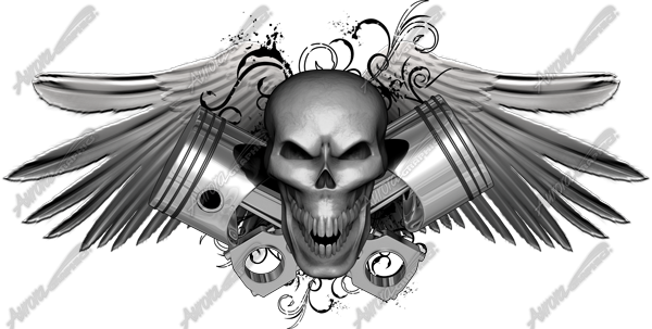 Skull (600x303), Png Download
