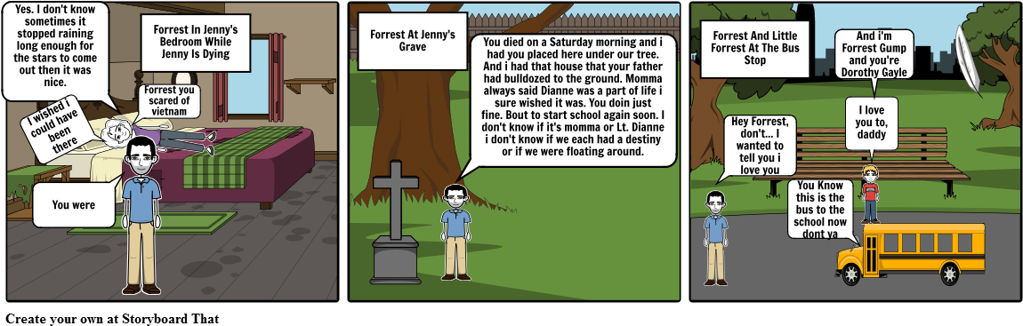 Forrest Gump Last Scene By Cody Head - Cartoon (1164x385), Png Download