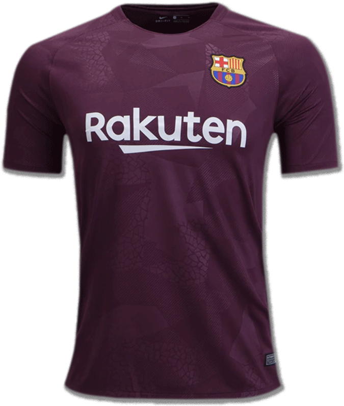 Barcelona Football Jersey 3rd Kit 17 18 Season - Barcelona 17/18 Home Jersey Personalized (900x1200), Png Download