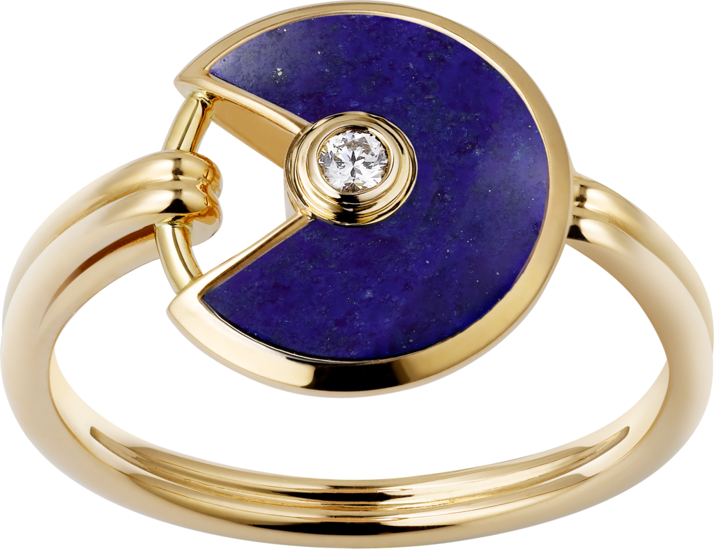 Amulette De Cartier Ring, Xs Modelyellow Gold, Lapis - Amulette De Cartier Ring, Xs Model (1024x787), Png Download