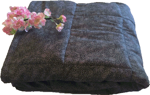 Weighted Blanket Grey Fine Leaf - Blanket (534x378), Png Download