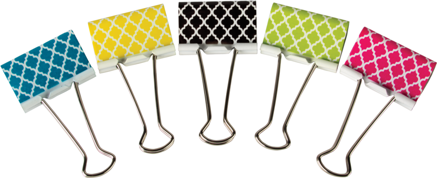 Tcr20669 Moroccan Large Binder Clips Image - Binder Clips Clipart Transparent (900x900), Png Download