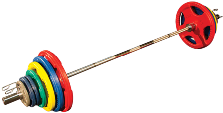 Body Solid Orct455 Colored Rubber Grip Olympic Plate - Body Solid Rubber Grip Oly Set Weight: 300 Lbs (480x480), Png Download