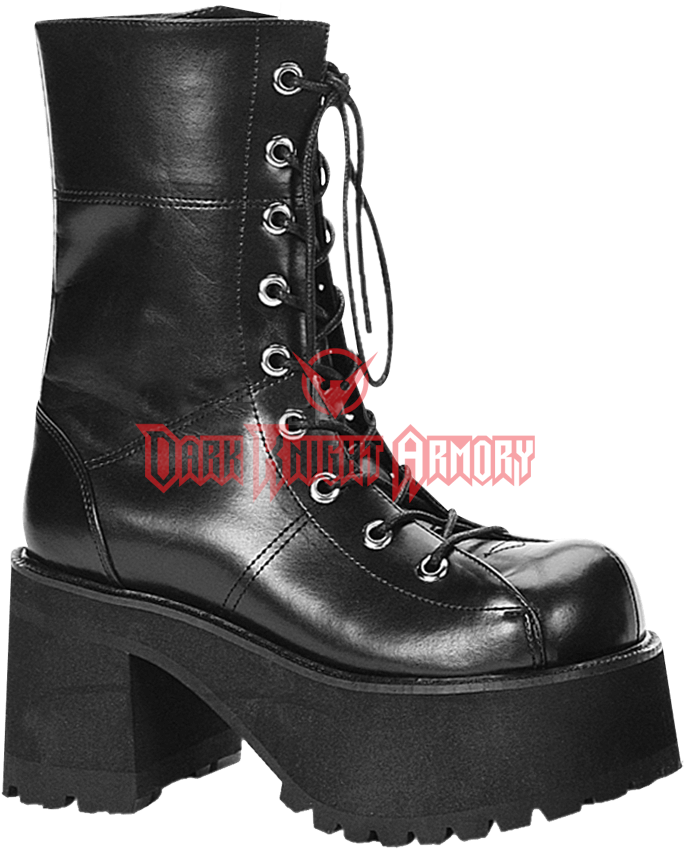 Womens Platform Combat Boots - Demonia Ranger 301 Boot (850x850), Png Download