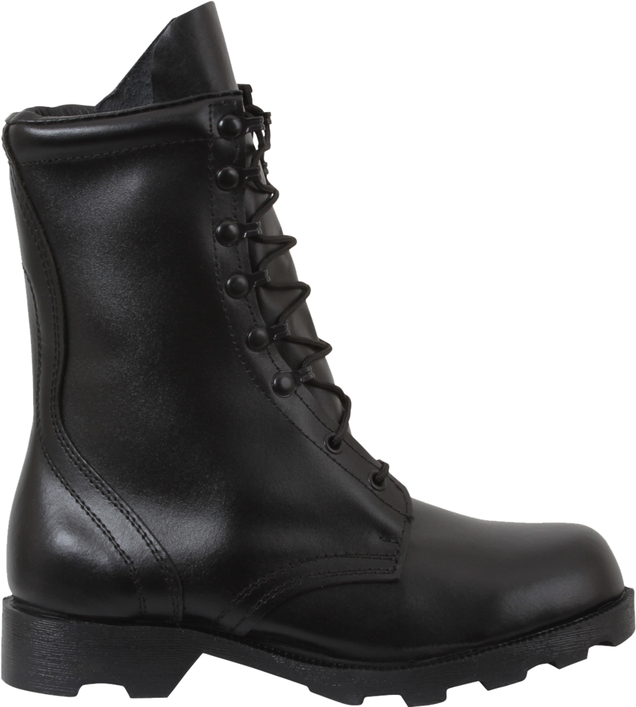Cool Black Leather Combat Boots (946x1024), Png Download