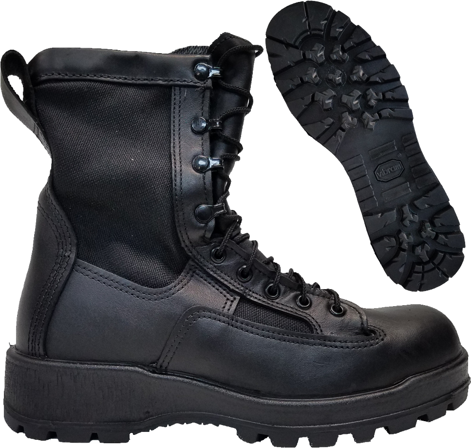Military Black Combat Boots - Wellco Us Army Issue Temperate Weather Infantry Combat (1000x1000), Png Download