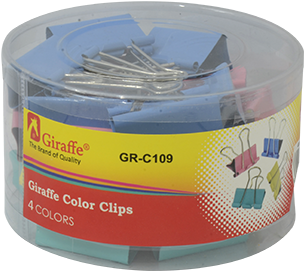Gr-c109 Color Binder Clip - Box (650x398), Png Download